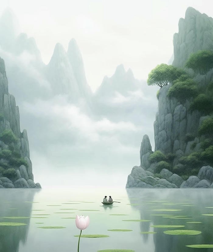 Hình phong thủy sông núi Hình phong thủy sông núi