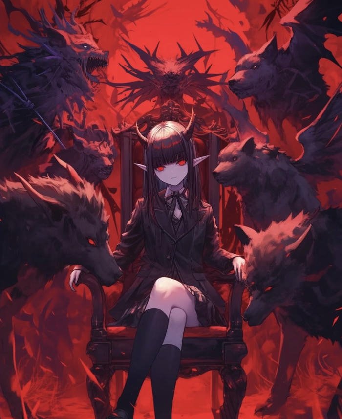 ảnh anime ác quỷ ngầu nghệ thuật