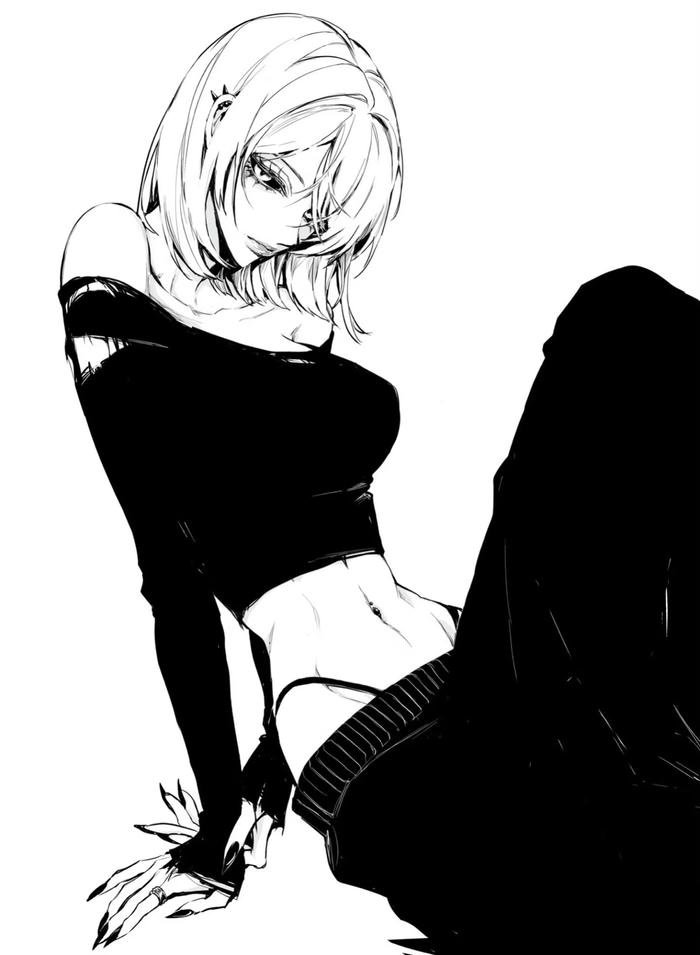 ảnh anime đen trắng ngầu cuốn hút ảnh anime đen trắng ngầu cuốn hút