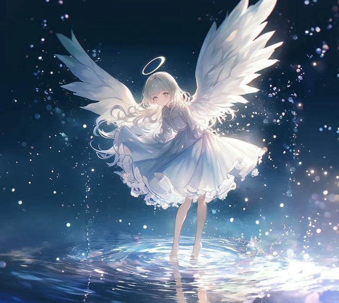 ảnh anime thiên sứ ánh sáng cao cấp