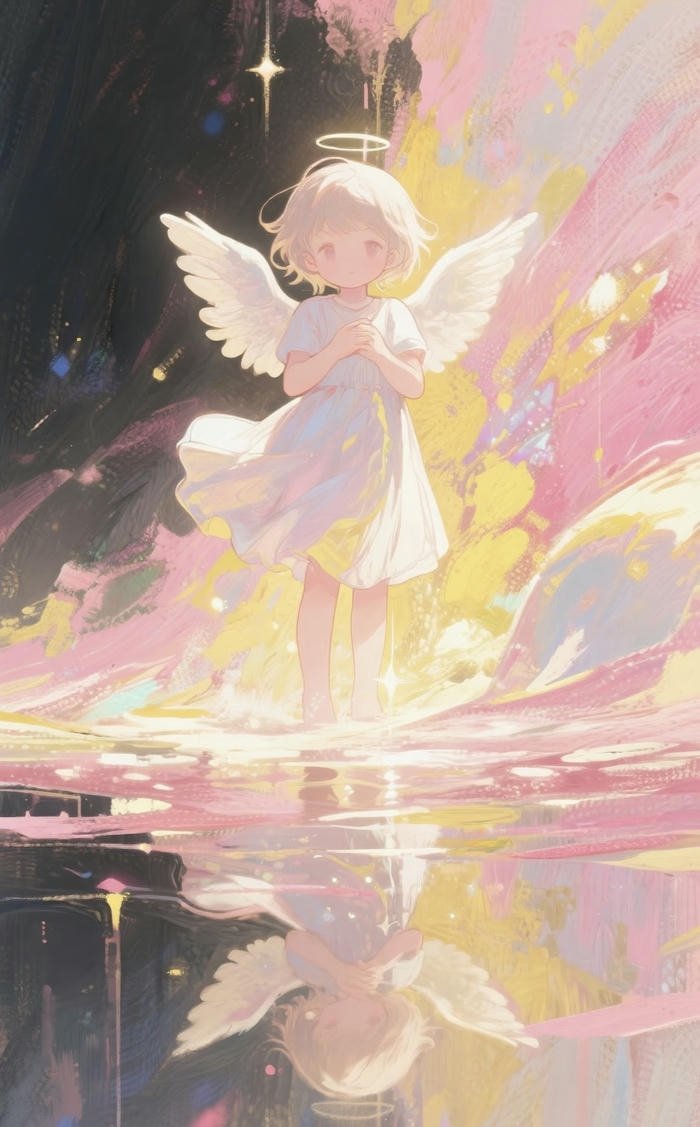 ảnh anime thiên sứ ánh sáng chibi