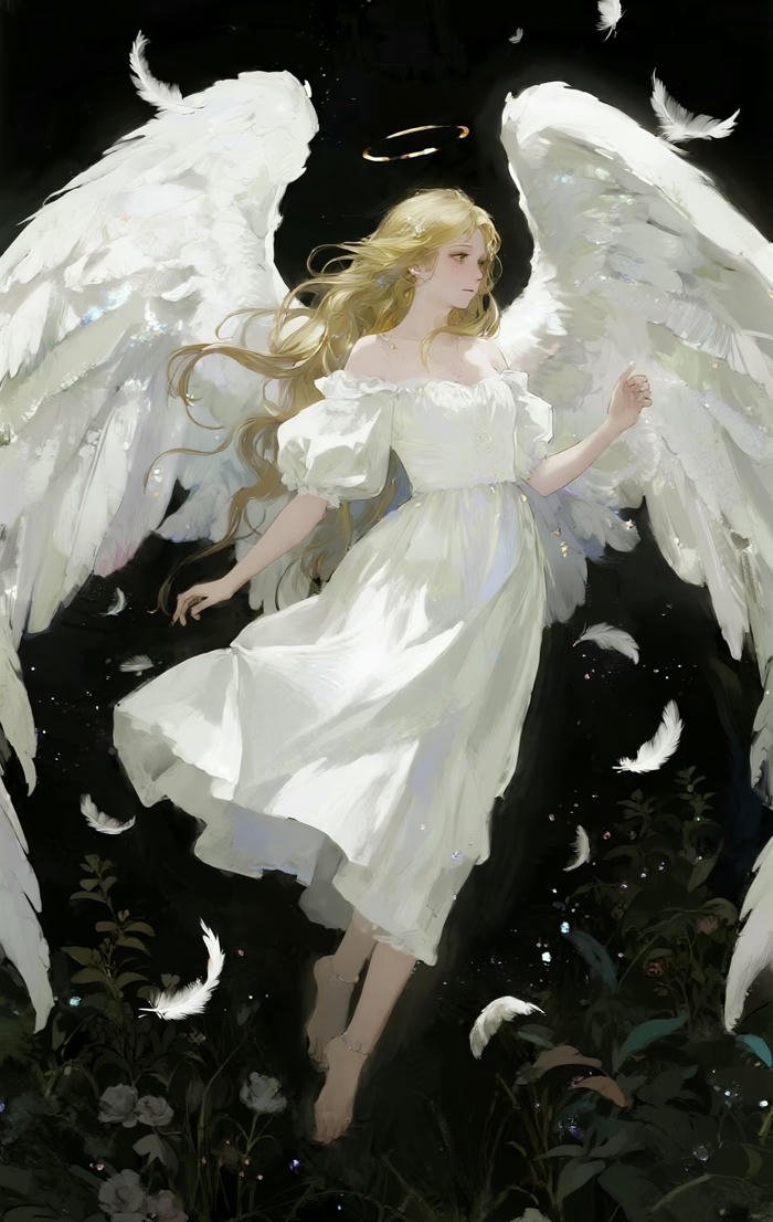 ảnh anime thiên sứ ánh sáng đẹp