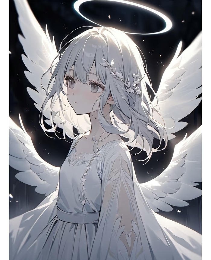 ảnh anime thiên sứ ánh sáng fantasy