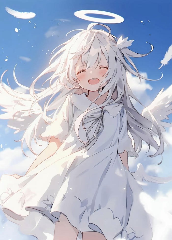 ảnh anime thiên sứ ánh sáng lung linh