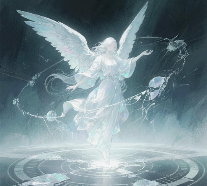 ảnh anime thiên sứ ánh sáng ma thuật