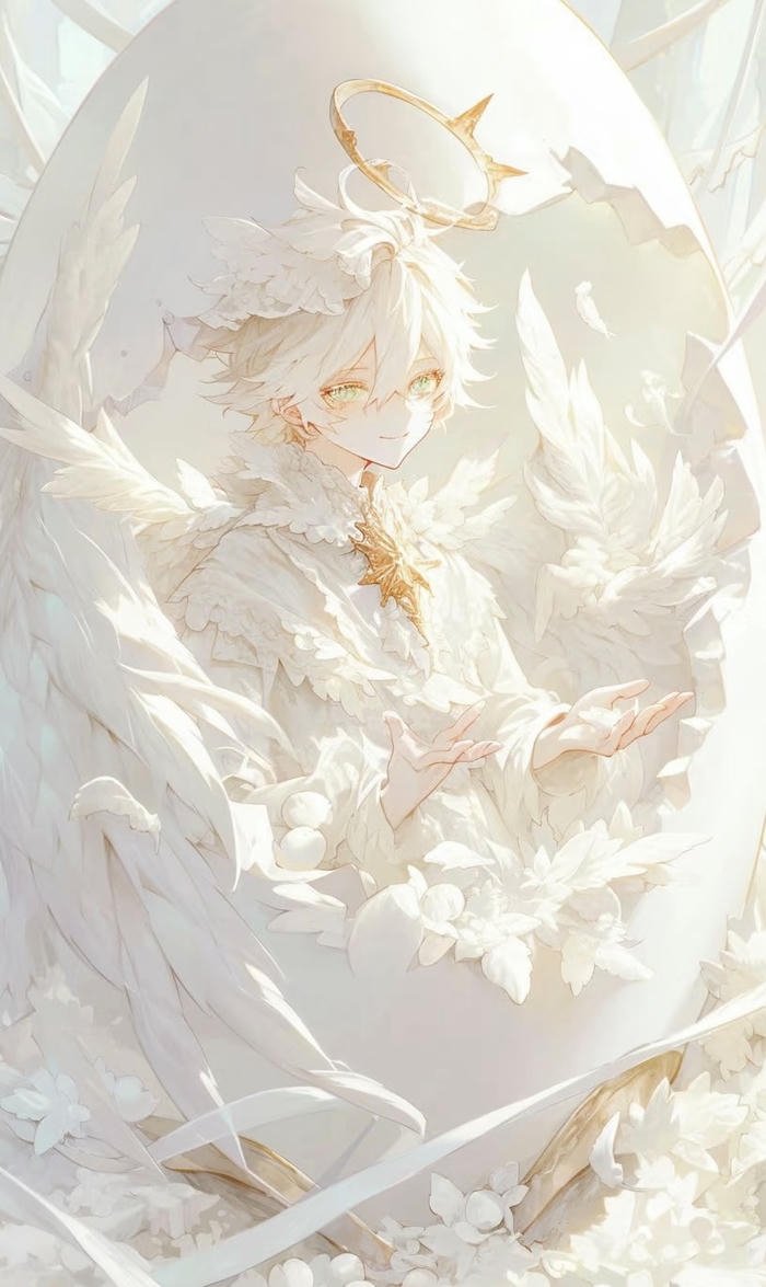 ảnh anime thiên sứ ánh sáng phong cách