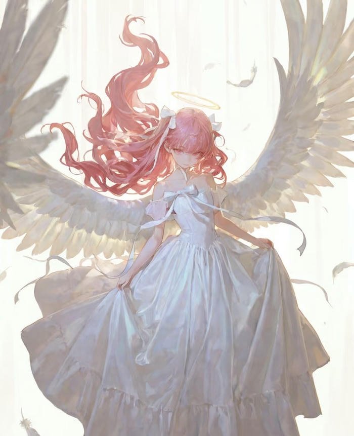 ảnh anime thiên sứ ánh sáng rực rỡ