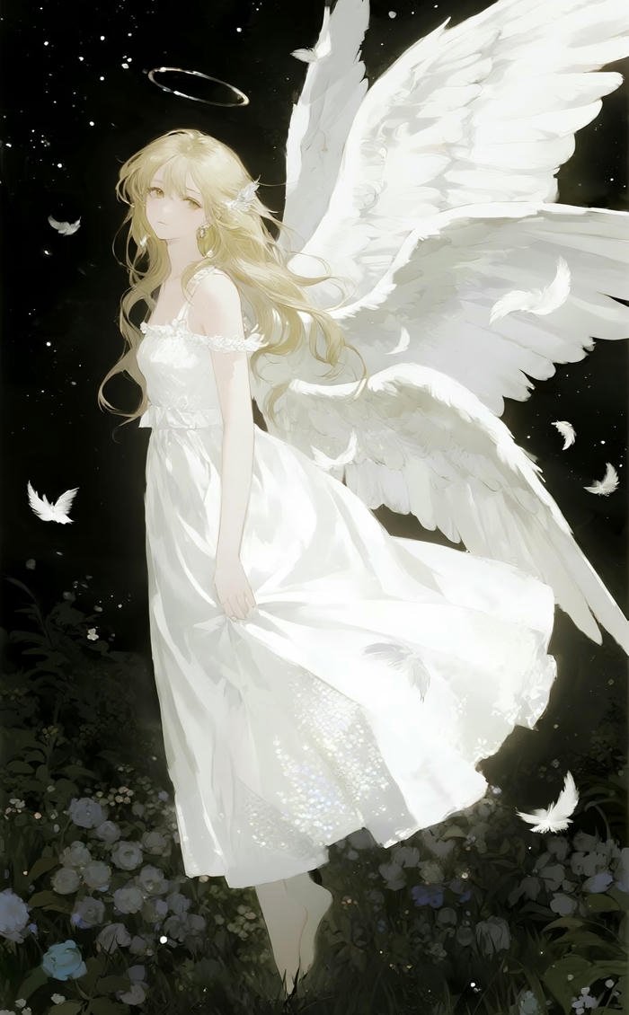 ảnh anime thiên thần ánh sáng