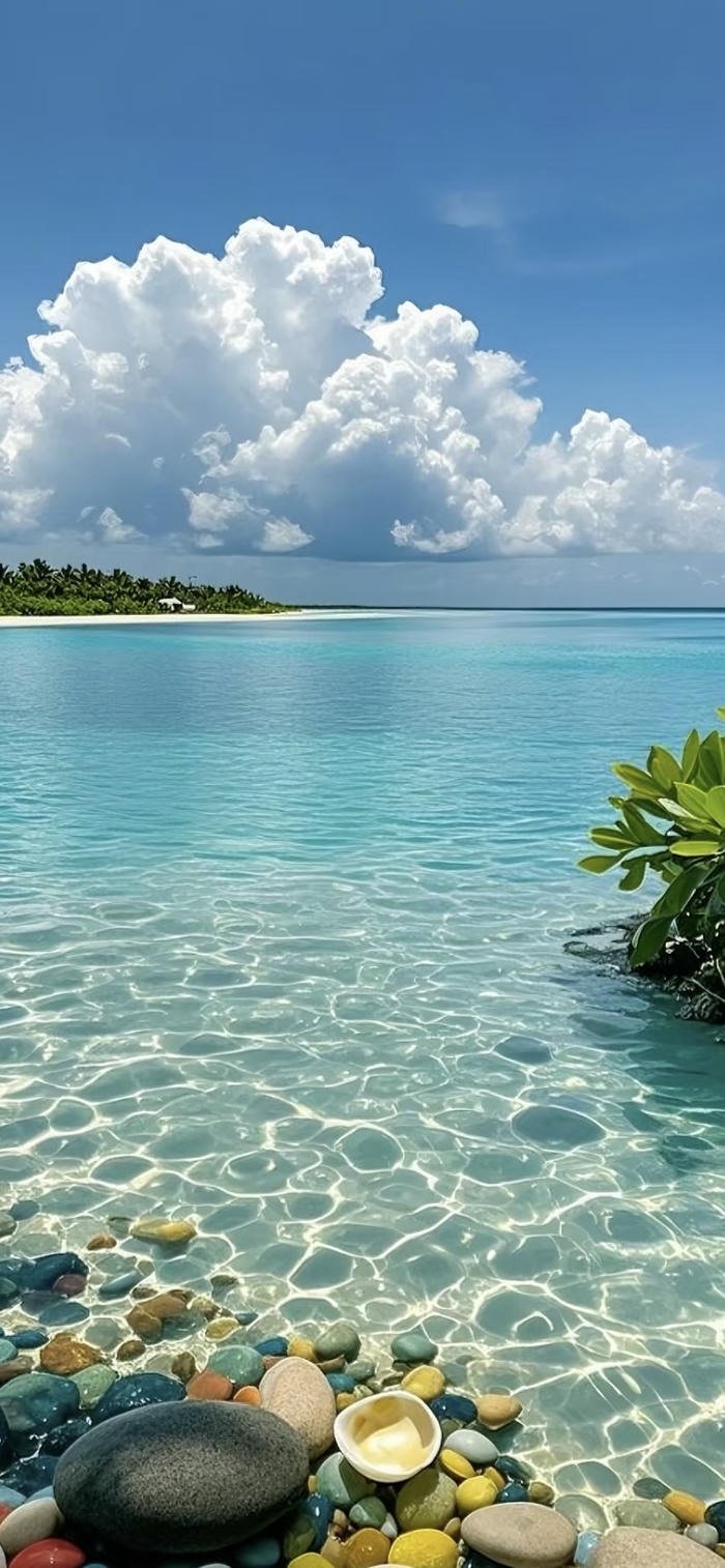 ảnh nền biển xanh yên bình