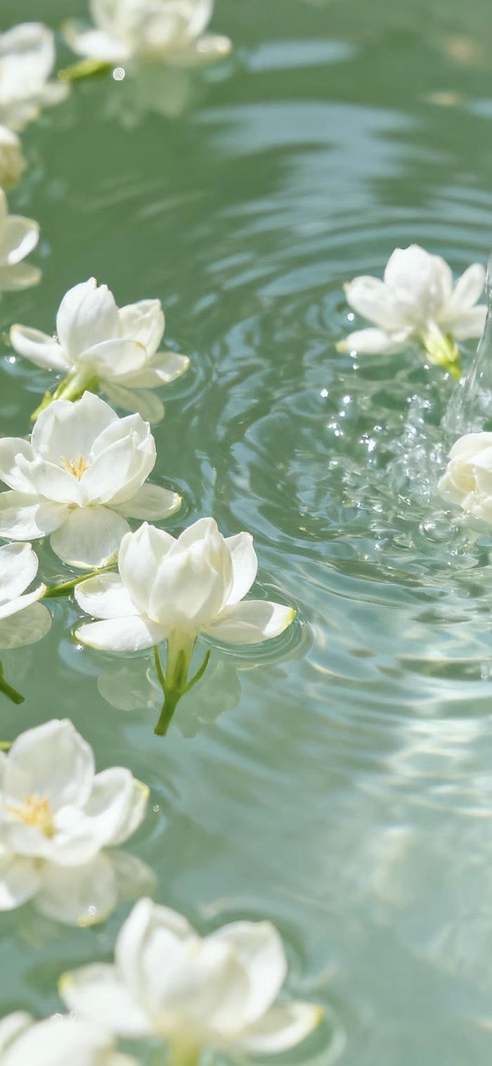 ảnh nền hoa rơi xuống nước