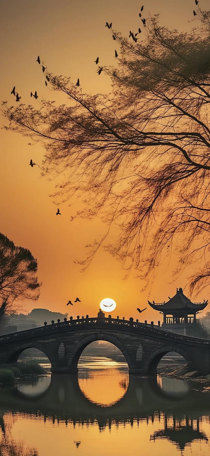 ảnh nền phong cảnh trời chiều