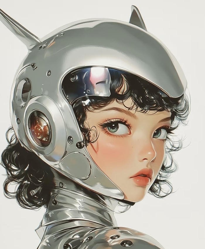 ánh neon robot tương lai anime