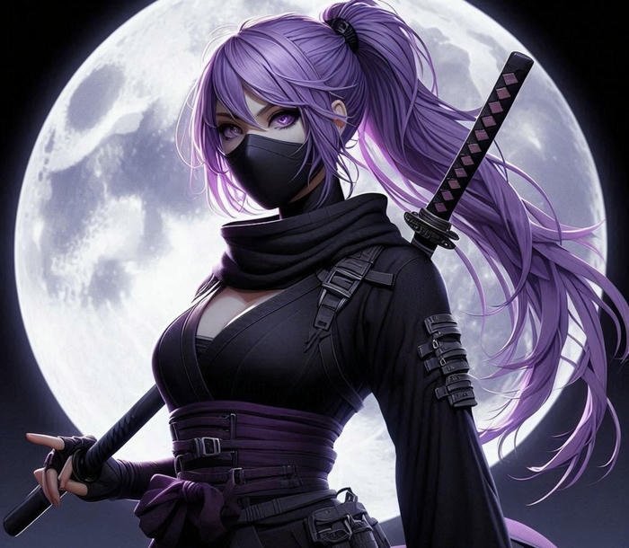 ảnh nhân vật nữ ra đòn ninja