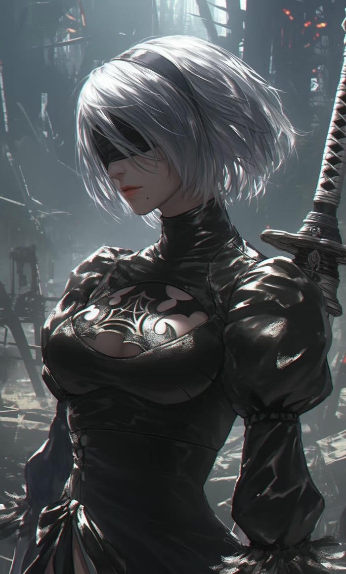 ảnh nhân vật nữ tung vũ khí ninja