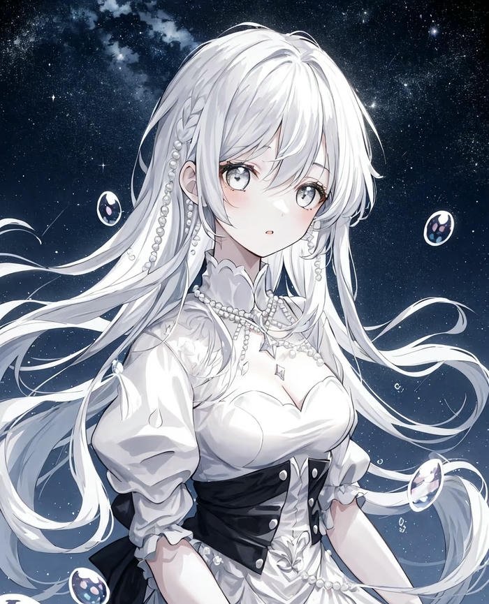 ánh sáng phản chiếu trên tóc bạc