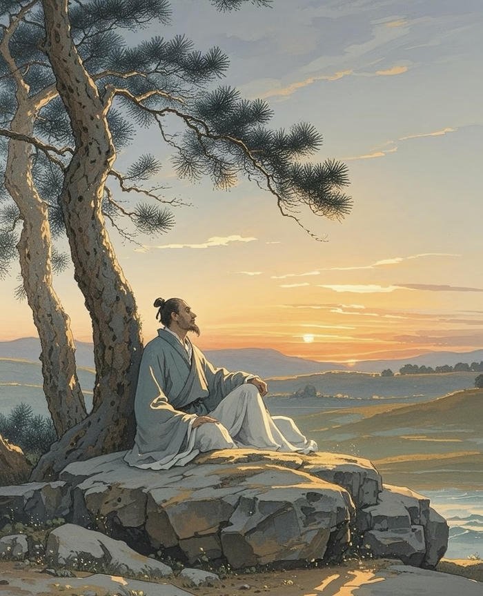 anime cổ trang buổi hoàng hôn