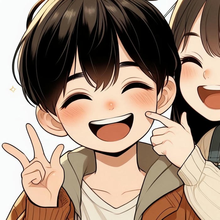 avatar đôi chibi đáng yêu