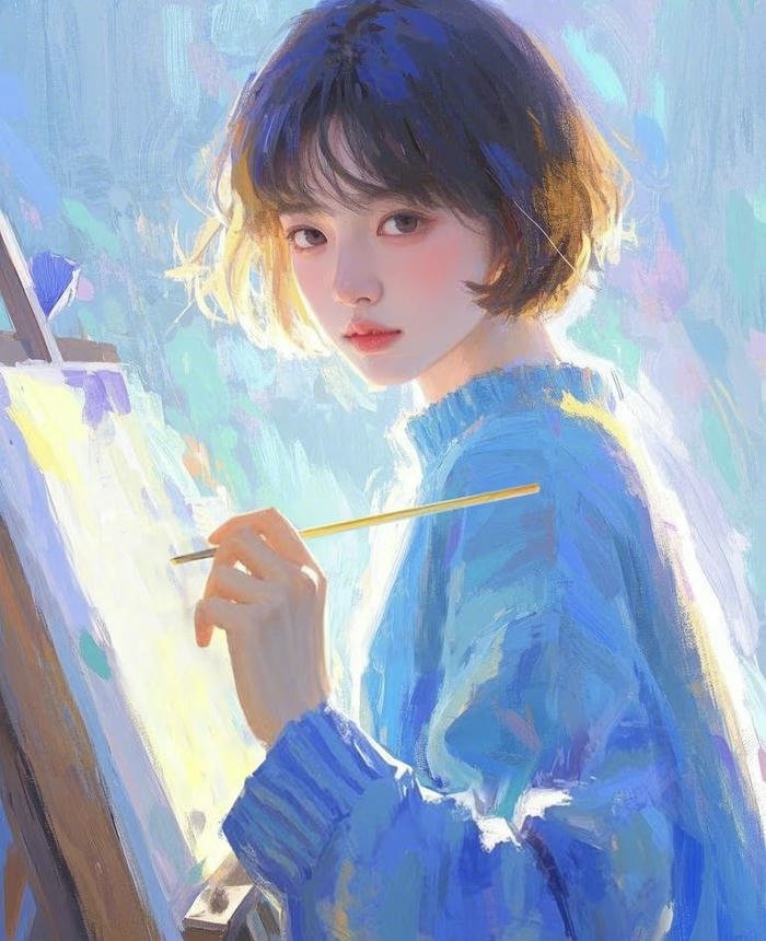 avatar nghệ thuật tối giản