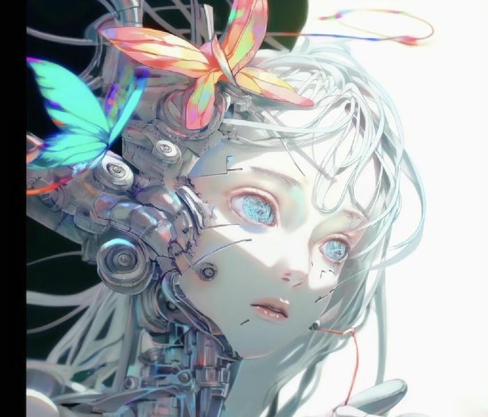 bề mặt kim loại robot anime