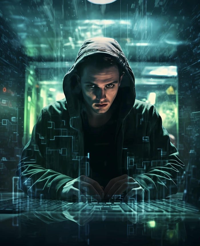 biểu cảm lạnh của hacker công nghệ