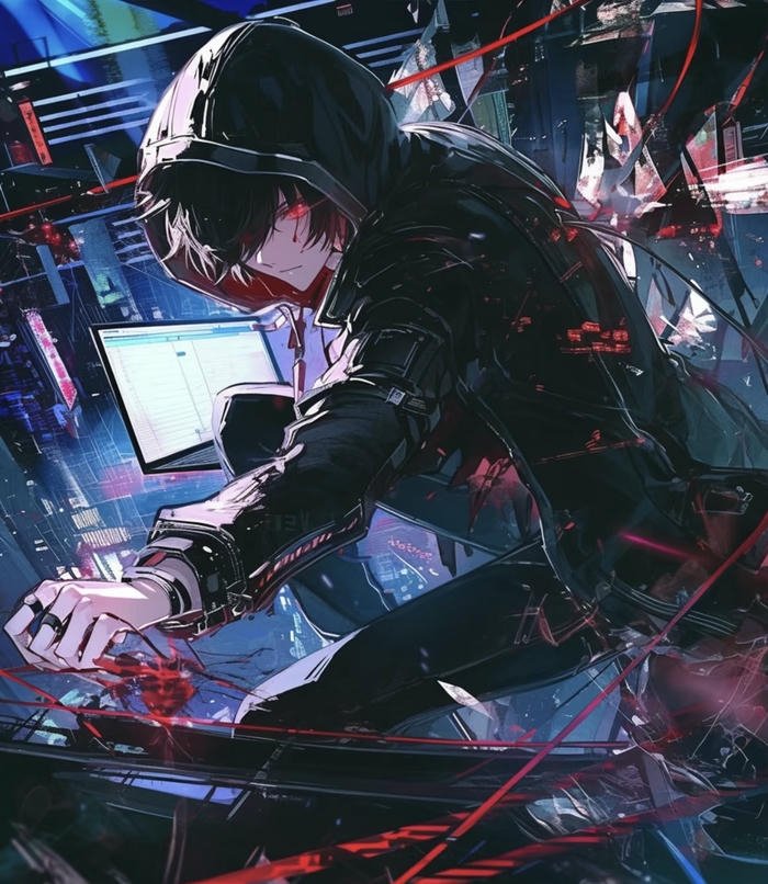 biểu tượng mạng xuất hiện quanh hacker