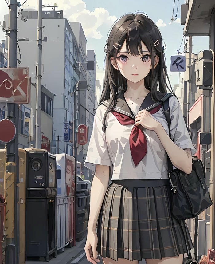 bức ảnh anime học sinh đáng yêu