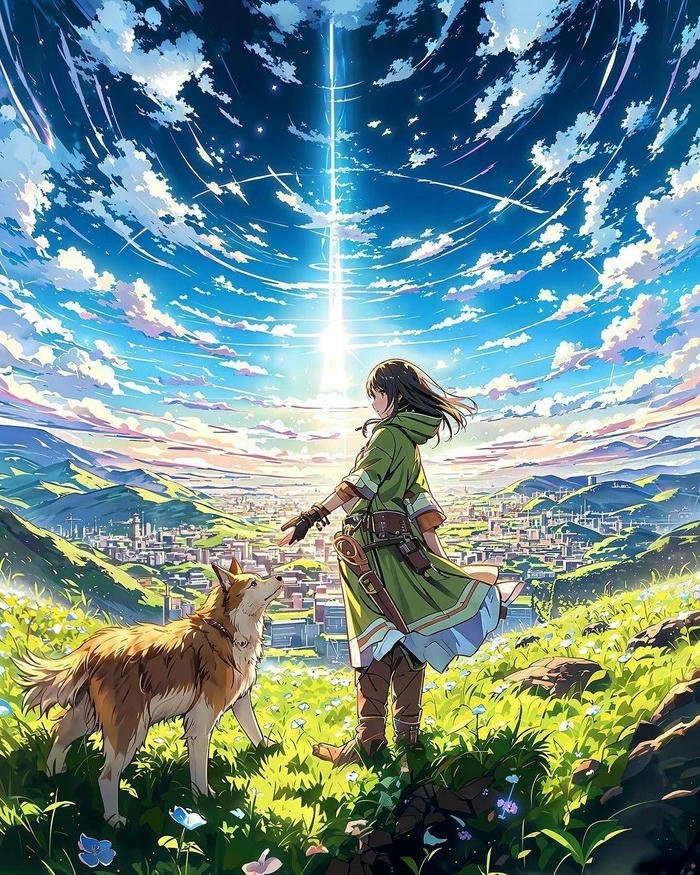 bức ảnh anime lên đường