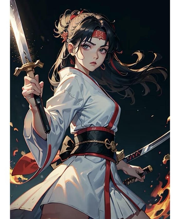 bức anime chiến binh hành động