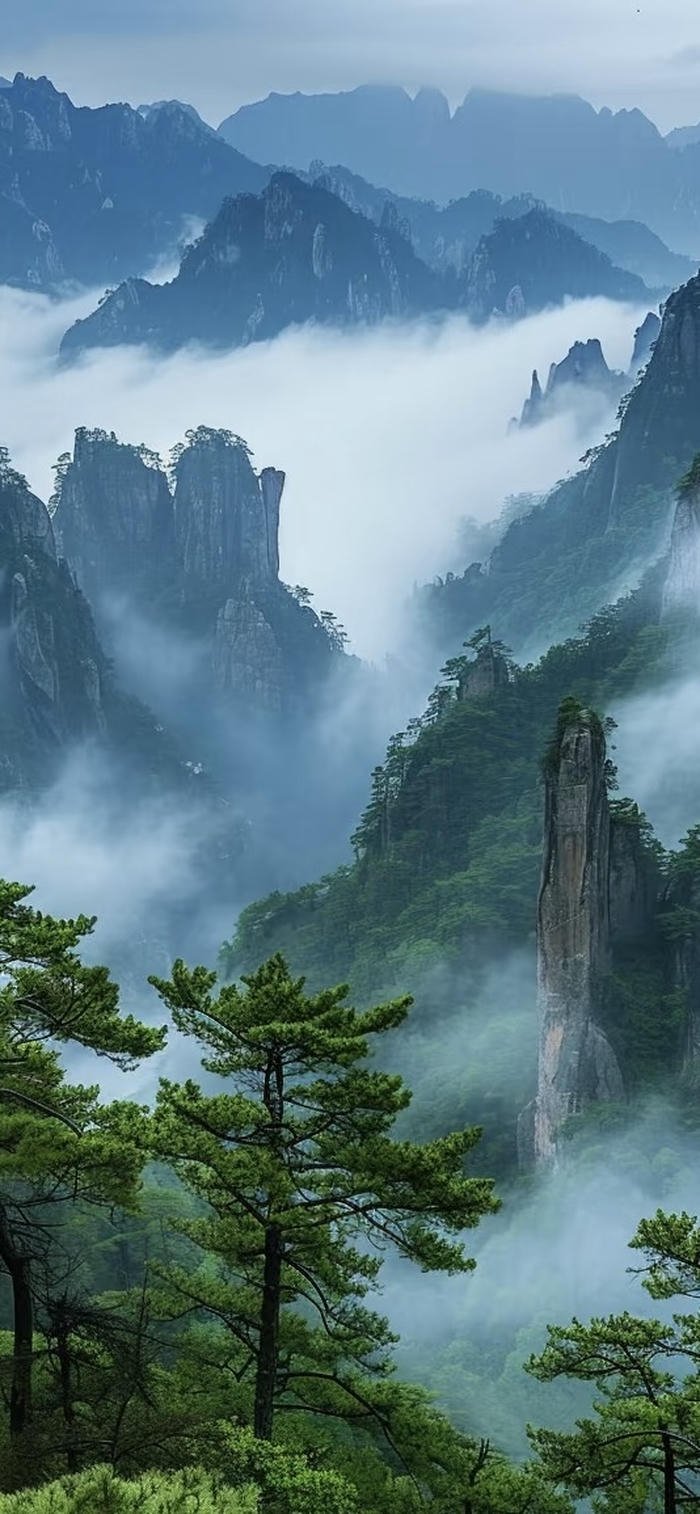 các hình nền núi rừng hùng vĩ