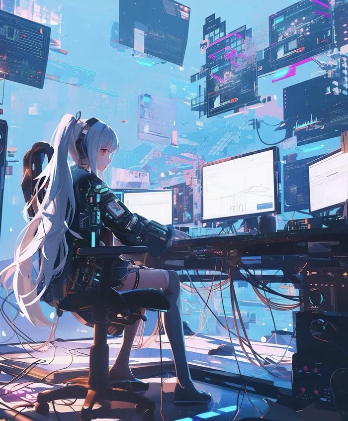 cảnh làm việc tốc độ cao trong anime