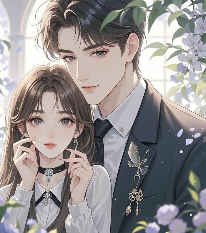 cặp anime đứng cạnh đầy cá tính