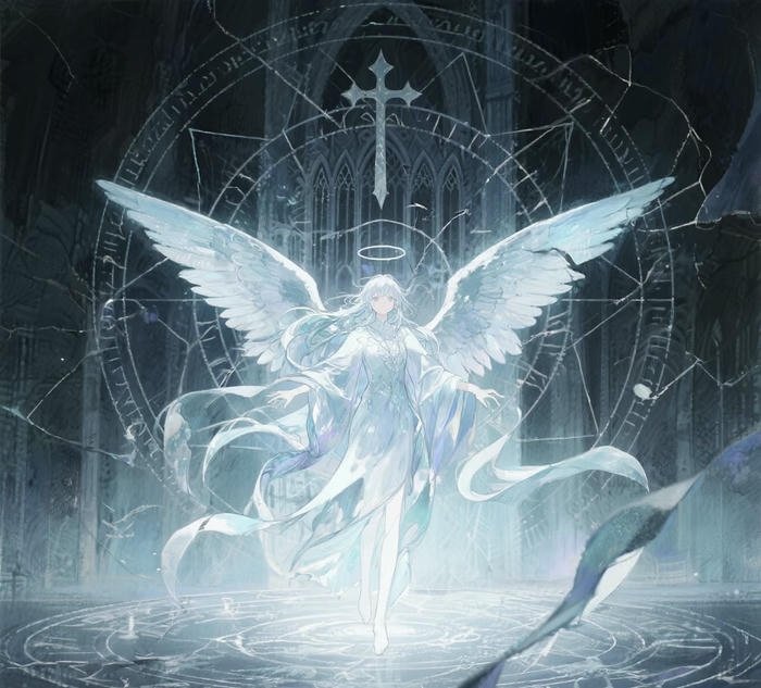 hình ảnh anime thiên sứ ánh sáng đẹp