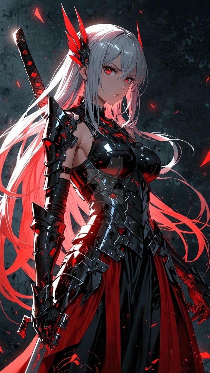 hình anime nữ chiến binh chiến trường