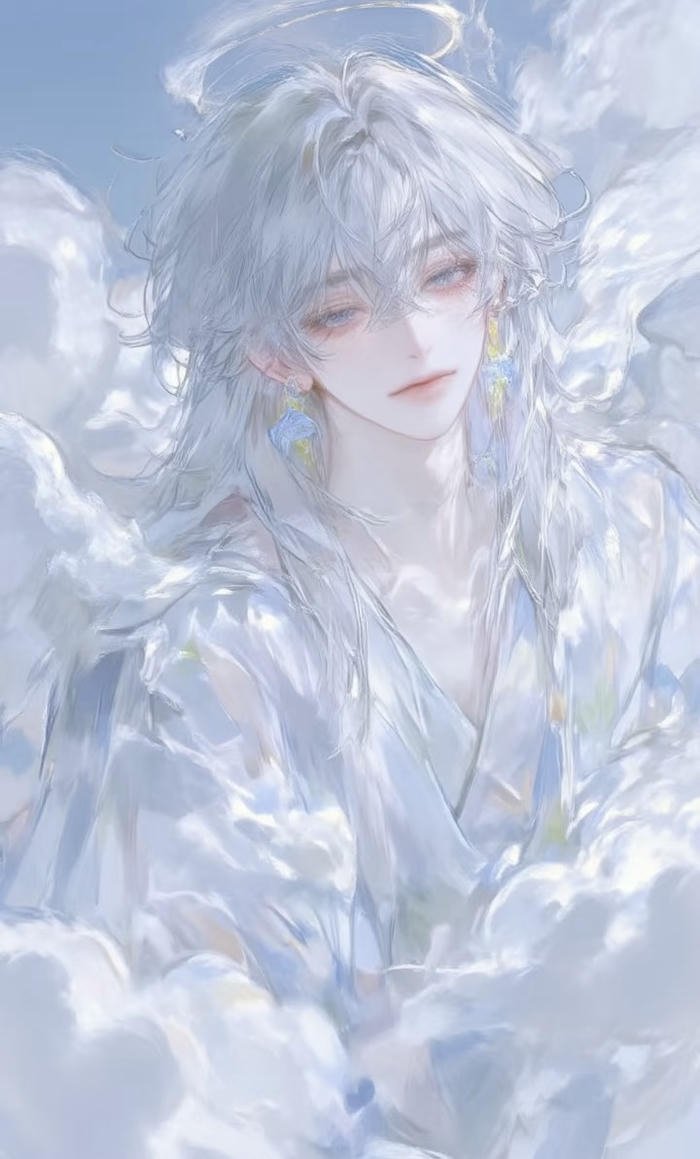 hình anime thiên sứ ánh sáng huyền ảo