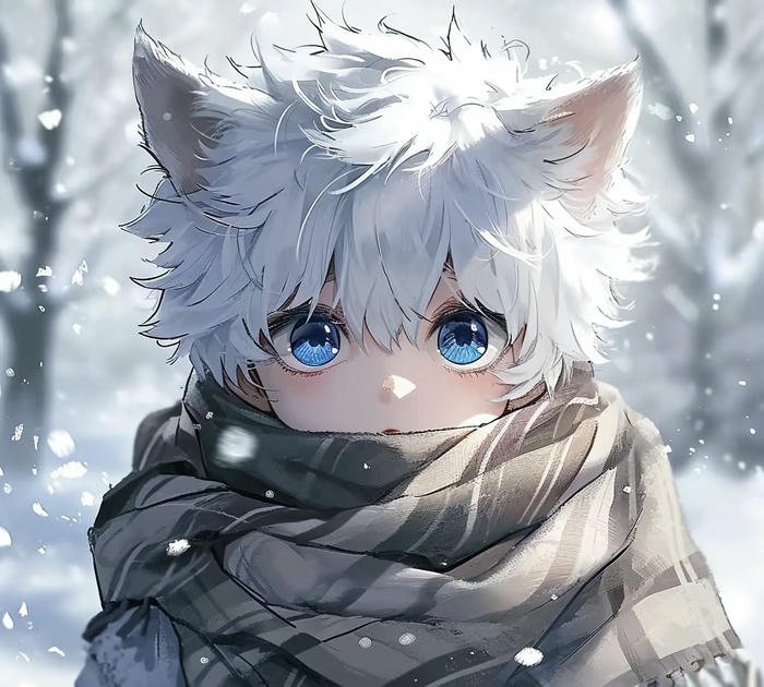 hình anime tuyết rơi buổi sáng