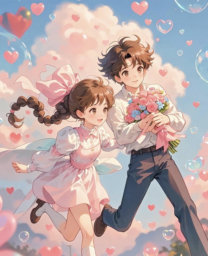 hình đôi cute và vui nhộn