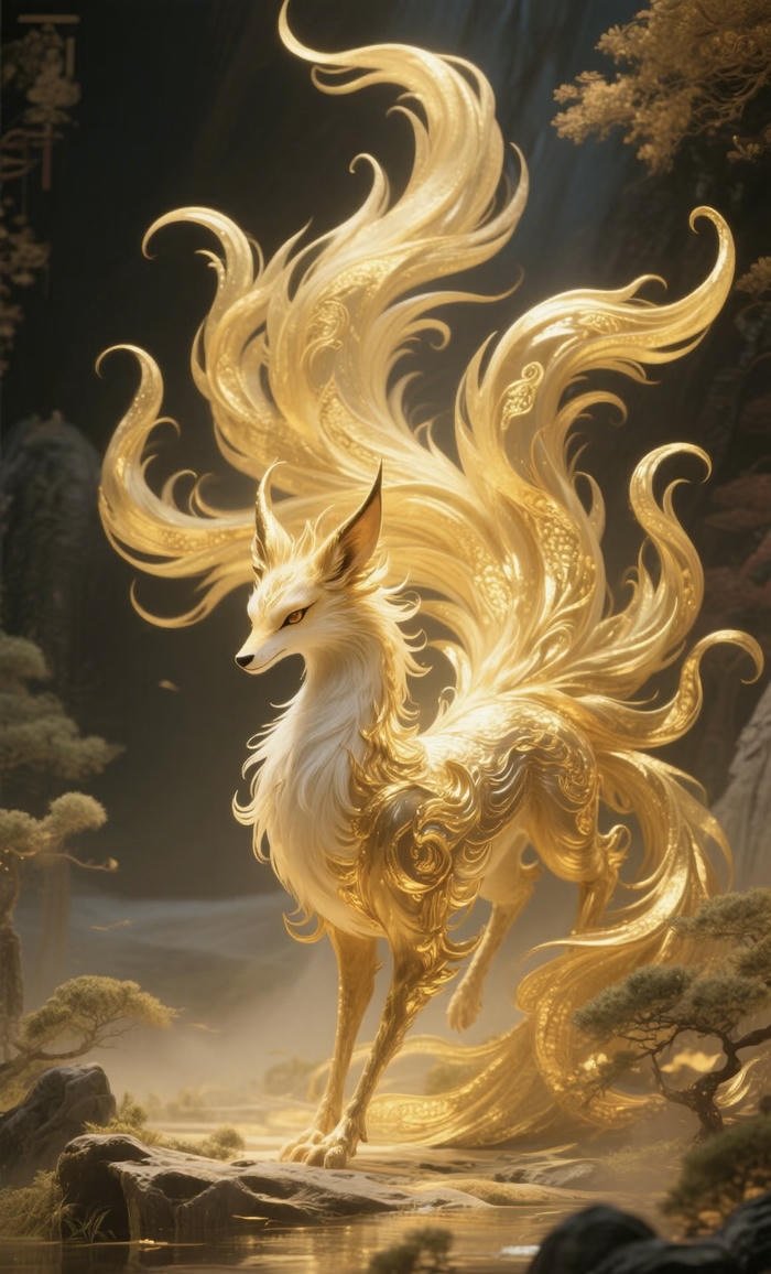 hình hồ ly phong thủy thể hiện nét đẹp mềm mại nhưng mạnh mẽ