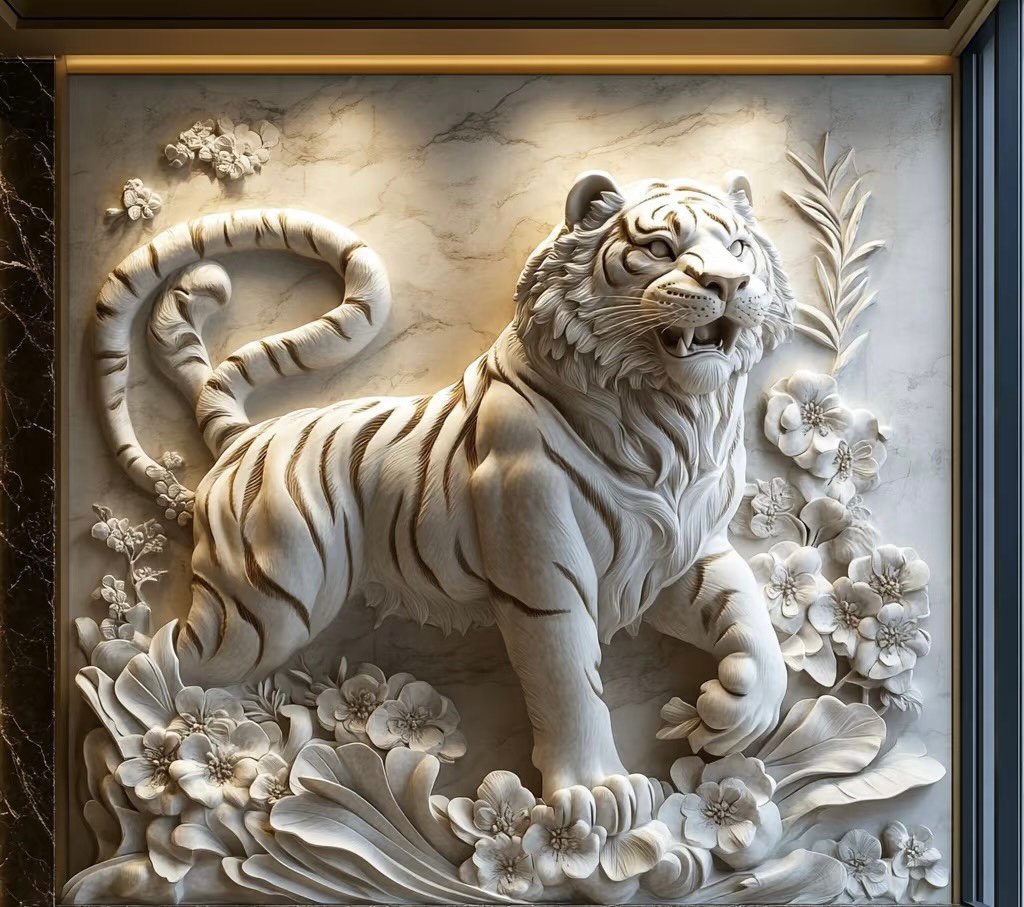 hình hổ phong thủy thể hiện sức mạnh nội tâm và sự tự tin