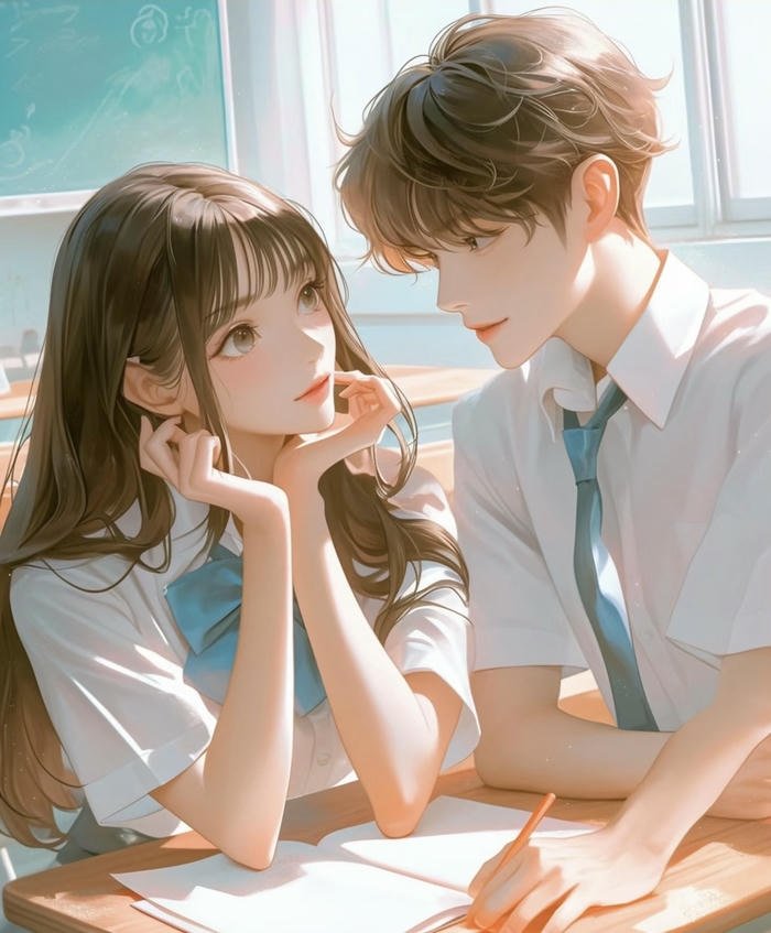 hình học sinh anime cute