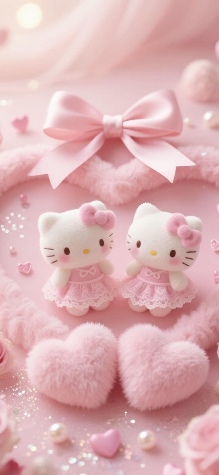 hình nền 2 hello kitty dễ thương