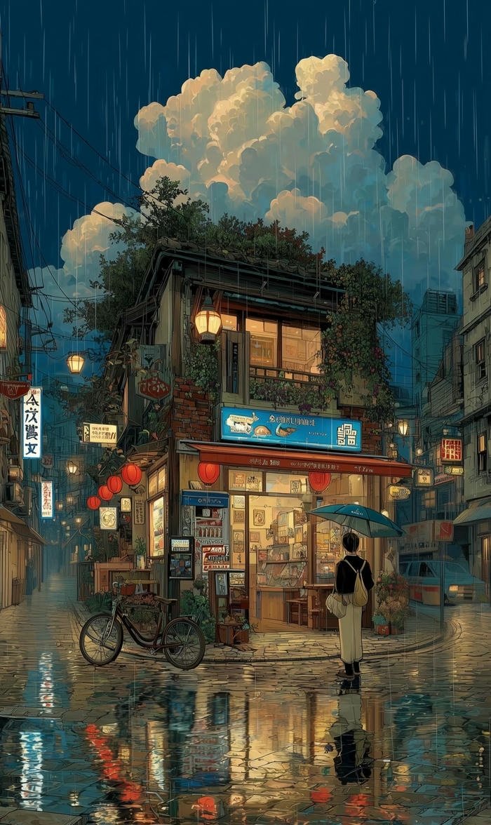 hình nền 4k góc phố