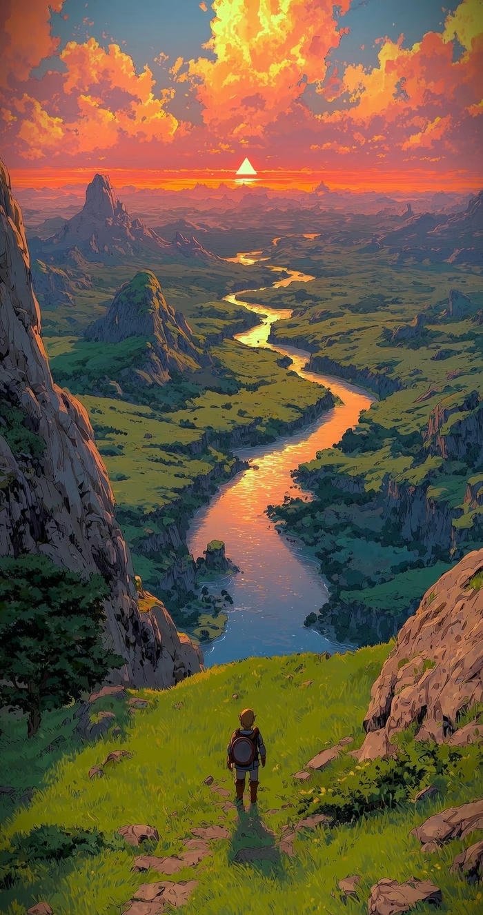 hình nền 4k hoàng hôn trên núi