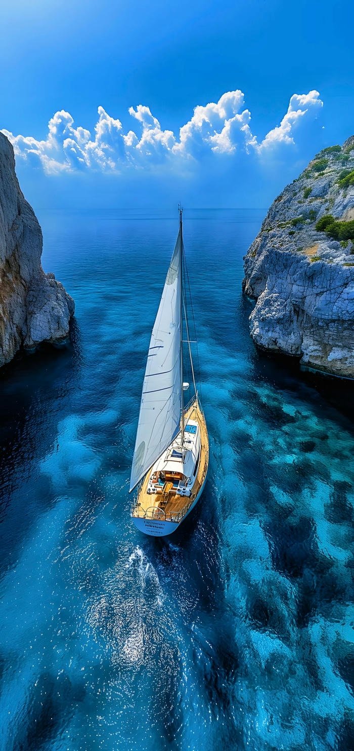 hình nền 4k thuyền trên vịnh