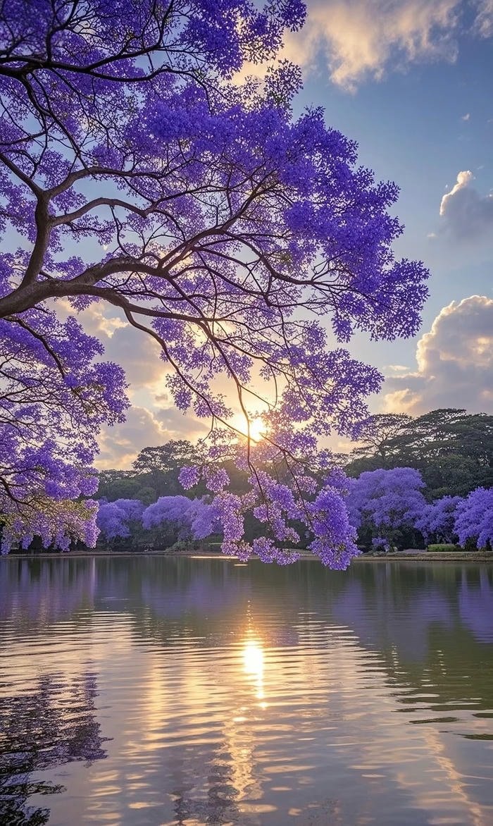 hình nền ánh nắng chiếu hồ