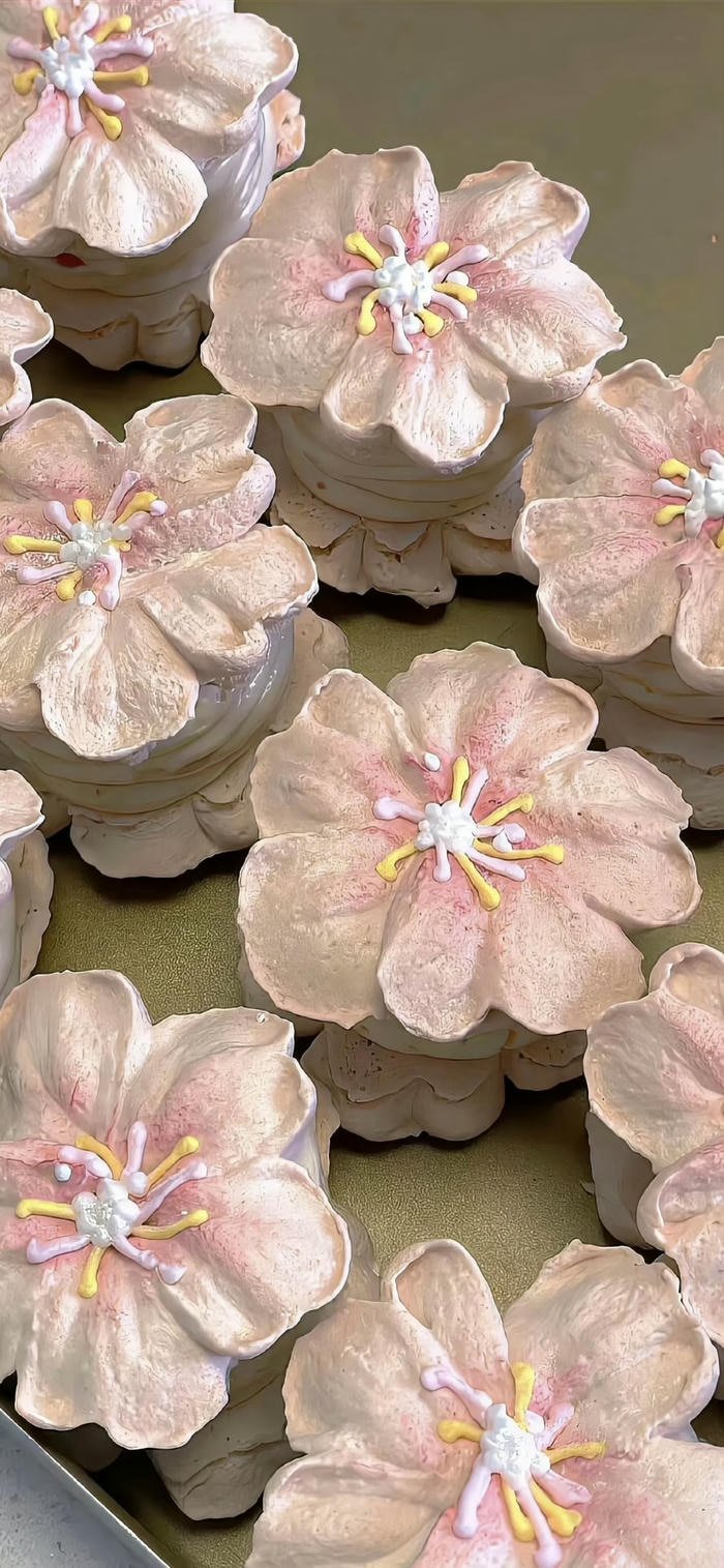 hình nền bánh hoa đào