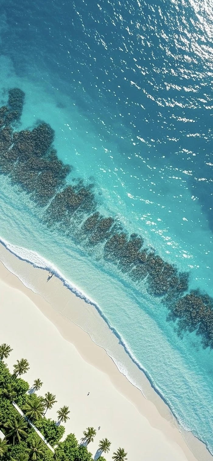 hình nền biển xanh dịu nhẹ