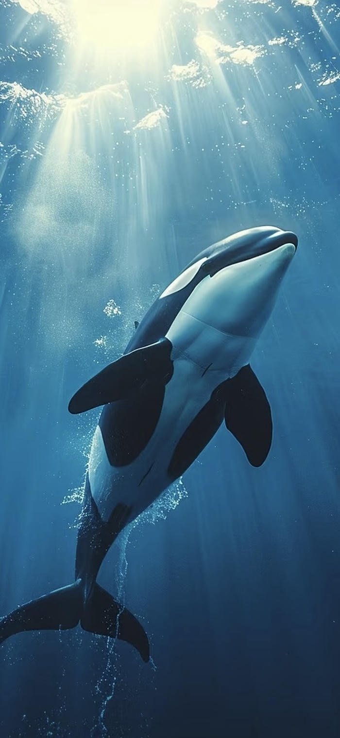 hình nền cá voi dưới biển