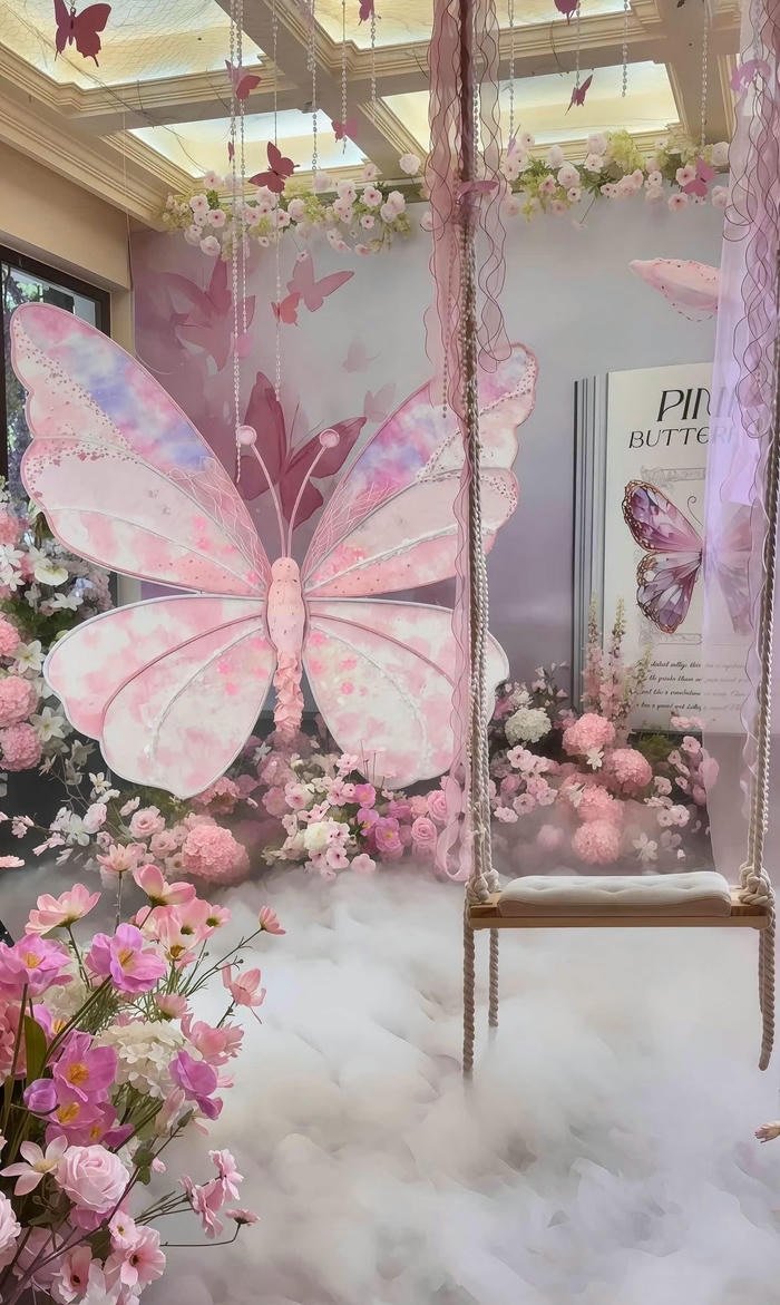 hình nền cánh bướm hồng