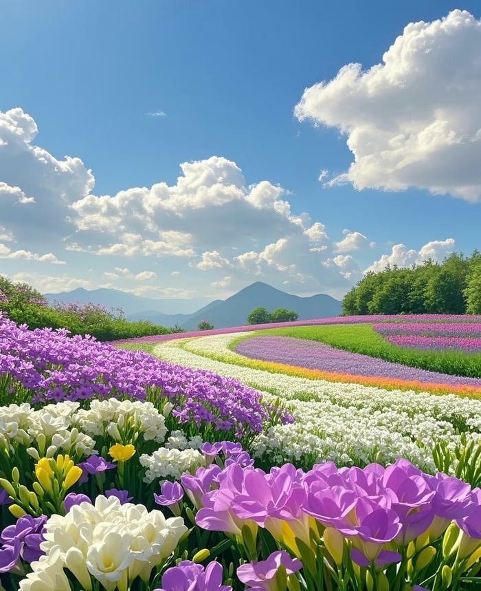 hình nền cánh đồng hoa