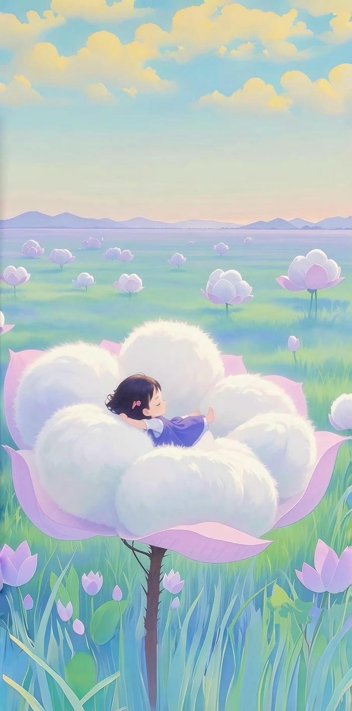 hình nền cô bé nằm trên hoa hình nền cô bé nằm trên hoa
